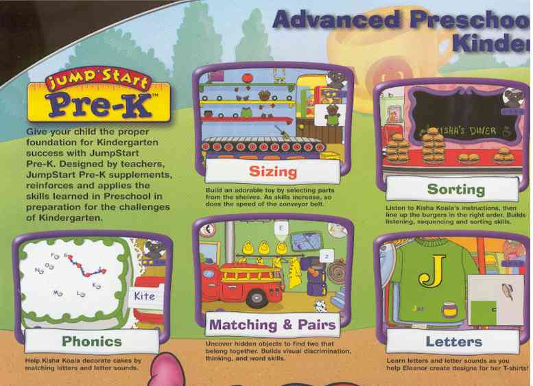 JumpStart PreK PC CD prekindergarten child learn phonics letters