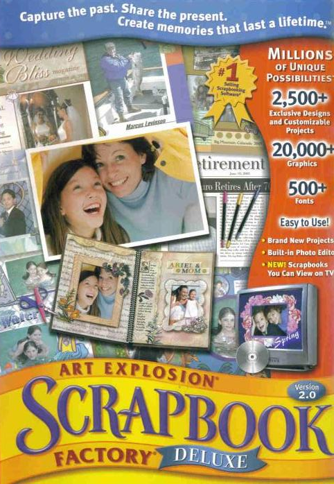 camera scanners Scrapbook Factory 2.0 Deluxe PC preserve memories! 2CDs pic