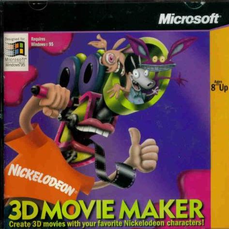 MS Nickelodeon 3D Movie Maker PC CD create your own!