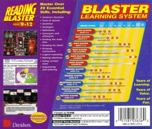 Reading Blaster 9-12 Playthrough - Part 4: Gloria Ghastly
