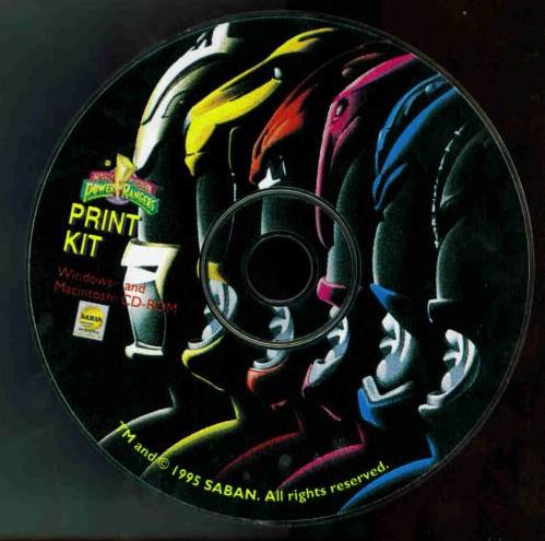Power Rangers Print Kit PC CD create banners, bookmarks | eBay